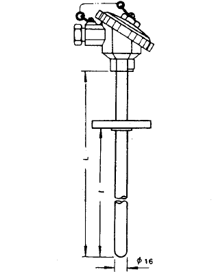 WRN-430固定法蘭防水接線(xiàn)盒熱電偶安裝圖片