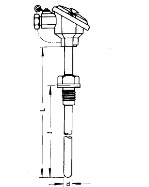 WZC-220固定螺紋防濺裝配式銅熱電阻安裝圖片