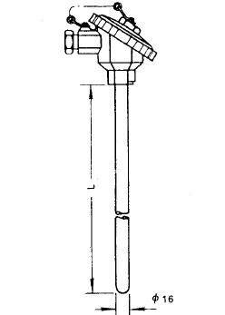 WRE-130無(wú)固定防水裝配式熱電偶安裝圖片