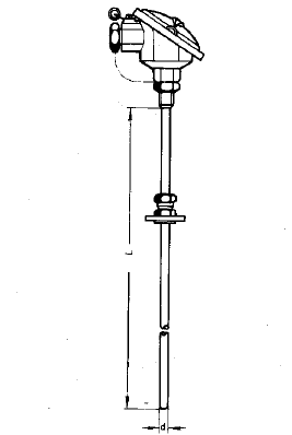 WZPK-526S可動卡套法蘭防濺式鎧裝鉑熱電阻安裝圖片