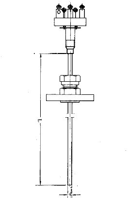 WZPK-406S固定卡套法蘭簡易式鎧裝鉑熱電阻安裝圖片