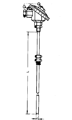 WZPK-233S固定卡套螺紋防水式鎧裝鉑熱電阻安裝圖片